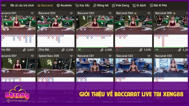 Baccarat Live tạo nên không khí chân thực 