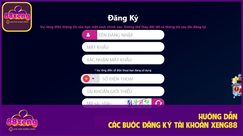 Hướng dẫn đăng ký Xeng88 chi tiết, dễ dàng thực hiện