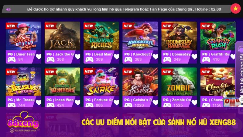 Nhiều ưu điểm rất lớn tại sảnh nổ hũ