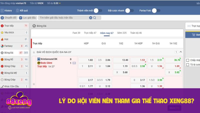 Thể thao Xeng88 - Nền tảng cá cược đỉnh cao với kèo đấu đa dạng 2 Nhiều lợi ích khi cá độ thể thao tại cổng game